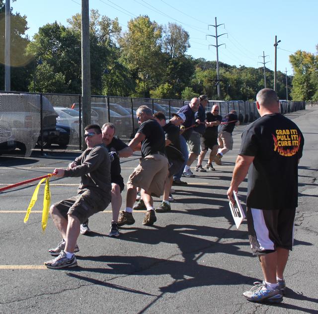 3rd Annual Fire Truck pull for Breast Cancer 9-23-2012. Won by Nanuet  Fire Department in 17.02 seconds,
Photo By Vincent P. Tuzzolino